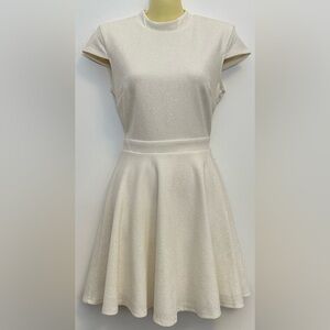 City Studio Sparkly White Capsleeve Mini Dress size 5